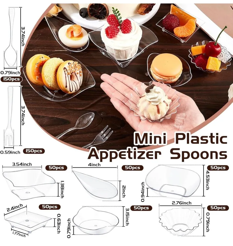 Mini platos acrílicos